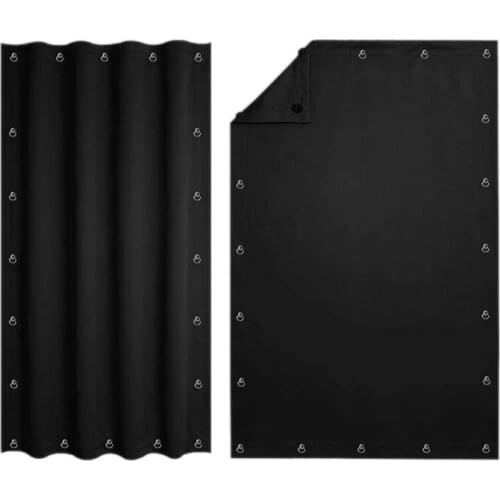 2Pcs Temporary Blackout Blinds Curtain for Window Adjustable Suckers Sunlight Blocking Blinds Thermal Insulated Curtains