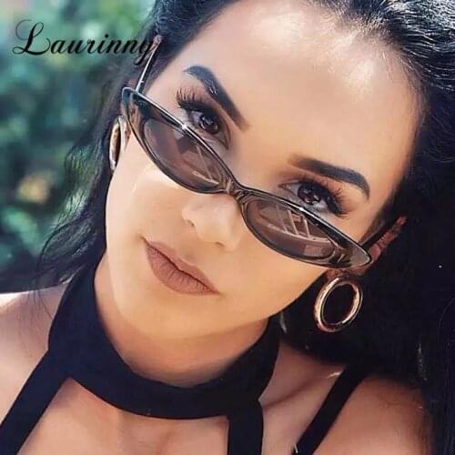 2021 Fashion Small Cat Eye Women Sunglasses Vintage Brand Design Red Tiny Oval Frame Sun Glasses White Shades Eyeglasses Female