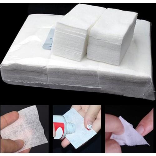 900pcs Lint-Free White Nail Cotton Wipes UV Gel Nail Tips Polish Remover Cleaner Lint Paper Pad Nail Art Cleaning Manicure Tool