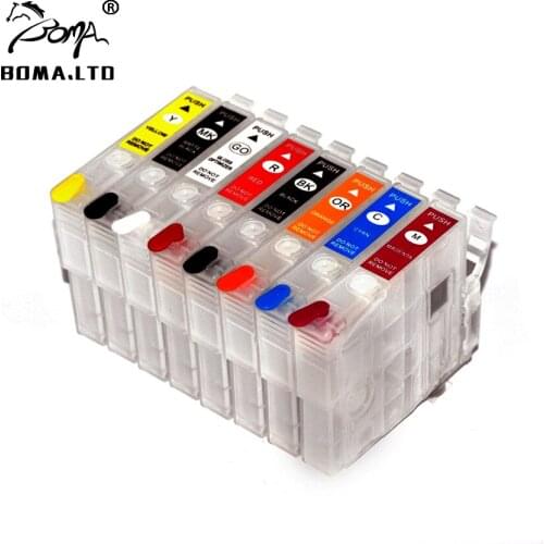 BOMA.LTD Oceania 8Color P405 SC-P405 For Epson Refillable Ink Cartridge ARC Chip T3120 T3121 T3122 T3123 T3124 T3127 T3128 T3129