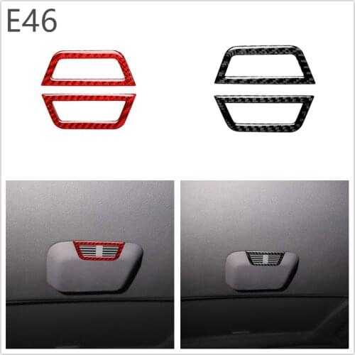 For BMW 3 Series E46 M3 1998-2005 interior car really carbon fiber rear seat roof air outlet modified decorative sticker