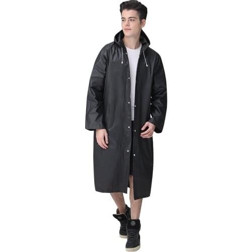 Men Women Raincoat Outdoor Rainwear EVA Cloth Hoodie Long Rain Waterproof Outdoor Hiking Travel Fishing Climbing Rain Jacket