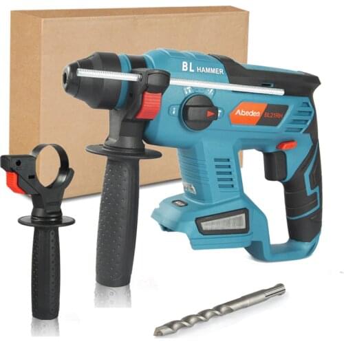 Abeden 220V 26mm Rechargeable Hammer Drill BL21RH Makita 18V Battery Brushless Motor Equipped Cordless Hammer Drill with Light