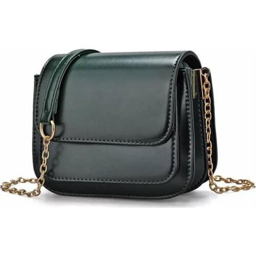 Classic Vintage Green Leather Messenger Bags Womens Shoulder Bag Envelope Cover Cross Body Shoulder Bags Women Crossbody Bag