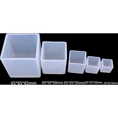 Square Resin Mold Cube Shape Silicone Mold Resin Casting Molds for DIY Craft Making Gypsum Plaster Crafts Mould Soap Candle Mold