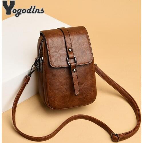 Small PU Leather Shoulder Bag Casual Handbag Crossbody Bags for Women 2021 Female Flap Phone Pocket Purse Mini Messenger Bags