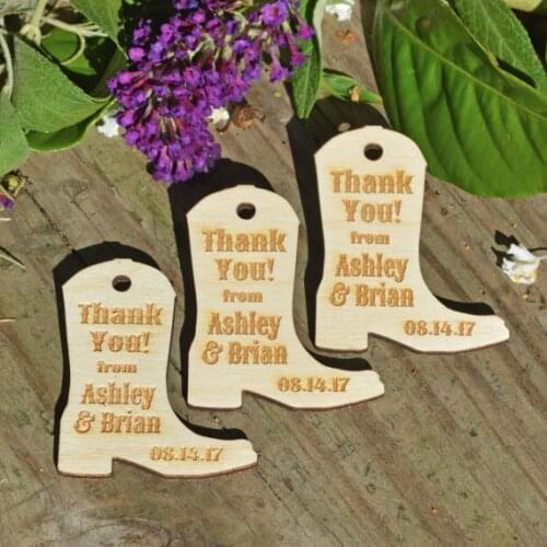 Custom shoes wood tags. Custom product wood tags, product identification, laser cut and engraved wooden labels, customized label