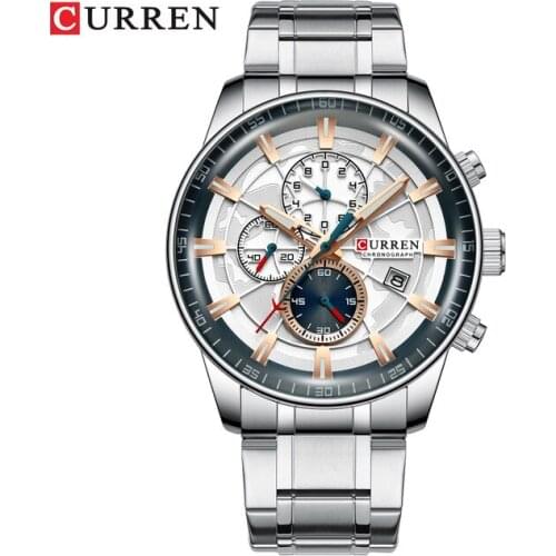 Luxury Mens Classic Business Quartz Wristwatch CURREN New Fashion Stainless Steel Top Brand Mans Watches Relogio Masculino 8362
