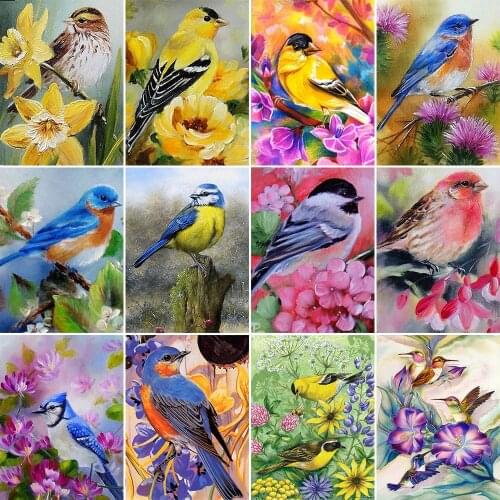 Diamond Painting Animal Full Square Diamond Embroidery Bird Cross Stitch Rhinestone Artist Home Decoration Bead Picture Kit Gift