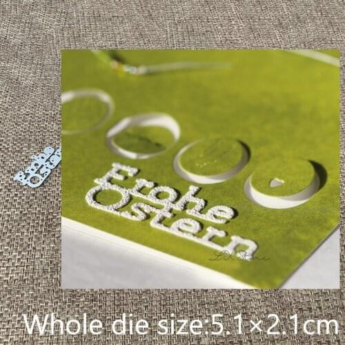 New Design Craft Metal stencil mold Cutting Dies German happy Easter scrapbook die cuts Album Paper Card Craft Embossing