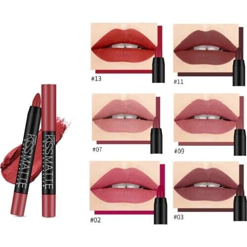Professional Rotatable Lipstick Pencil Matte Easy To Color Long Lasting Lip Liner Makeup Cosmetic For Beginner TSLM1