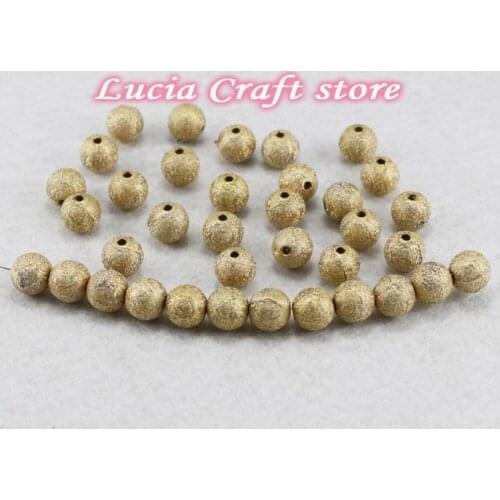 SALE! Lucia crafts 50/144pcs Glitter Round Acrylic Beads With Hole DIY Accessories E0912