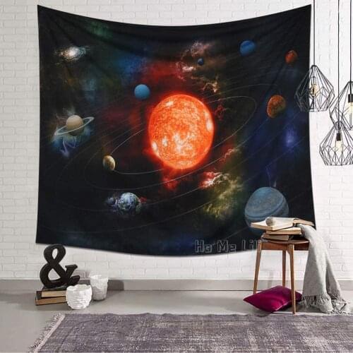 Solar System Galaxy Planet Outer Space Sun Earth Universe Tapestries For Kids Gift Bedroom Living Room Dorm Wall Blanket