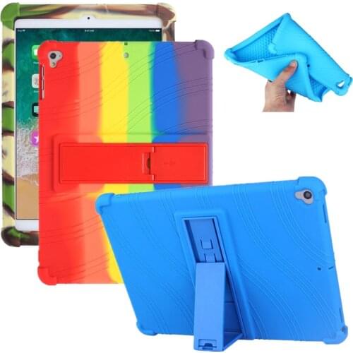 Thickening Corners Shockproof Silicon Kickstand Cover Case for iPad Mini 5 Air 1 2 3 4 Pro 11 10.5 9.7 2017 2018 2020 10.2 2019