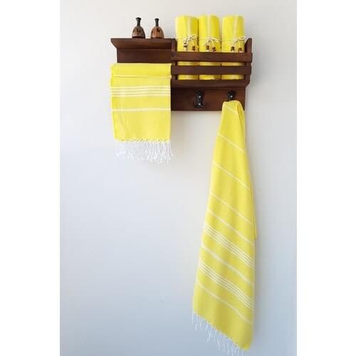 Wellstil 4'lü Sultan Yellow Peştamal Set