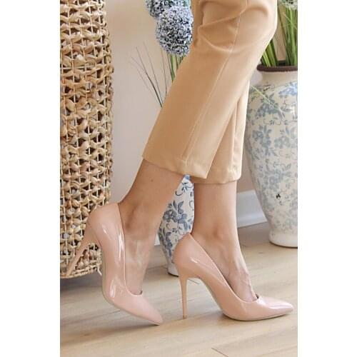 A1770-17Somon Japanned Leather Pink Potin Salmon Japanned Leather Women Classic Heel A1770-17Somon Japanned Leather