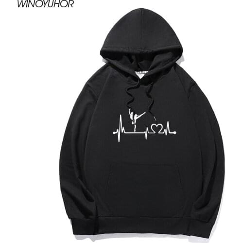 Ballet Ballerina Dance Heartbeat Hoodies Sweatshirt Women Autumn Winter Harajuku Printed Pullover Female Loose Clothing