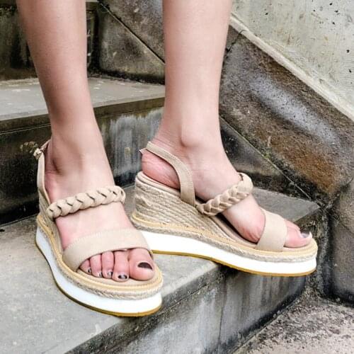 Carole Levy 2019 summer new womens sandals wedge with open toe platform fashion shoes