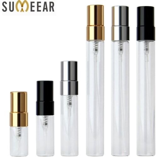 100PCS/Lot 2ml/3ml/5ml/10ml Refillable Perfume Bottle Empty Spray Bottle Atomizer Perfume Bottles