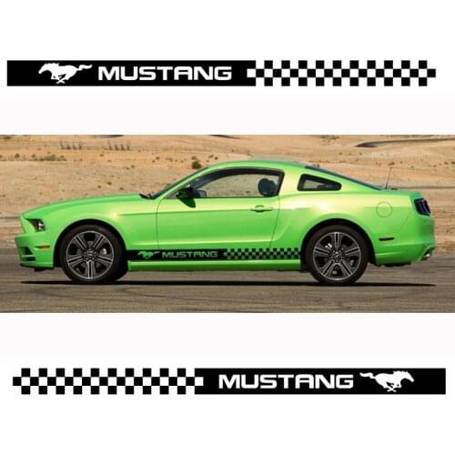 2Pcs For Ford Mustang Side Body Sticker Vinyl Body Decal Side Sticker Stripes Stickers
