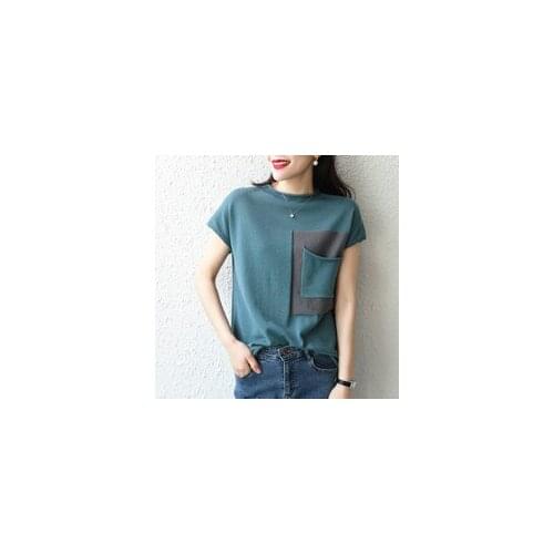 2020 Women Short Sleeve lvory Shirtmint Top Garment