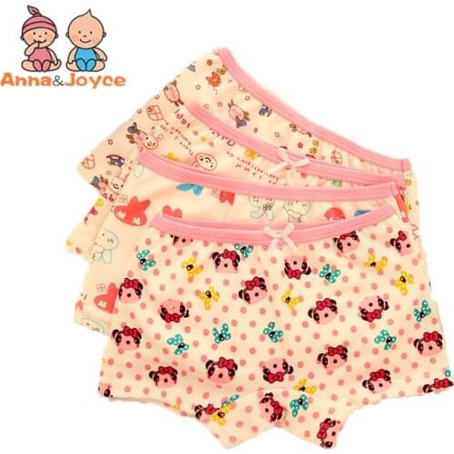 3pc Girls Panties Underwear Girls Cartoon Boxer Briefs Cotton Underwear Underwear