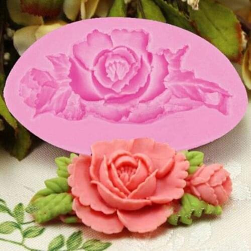 3D Peony Flowers Flower Silicone Sugar Craft DIY Cake Soap Chocolate Candy Christmas Birthday Baking Mould Cake Decorating Tools