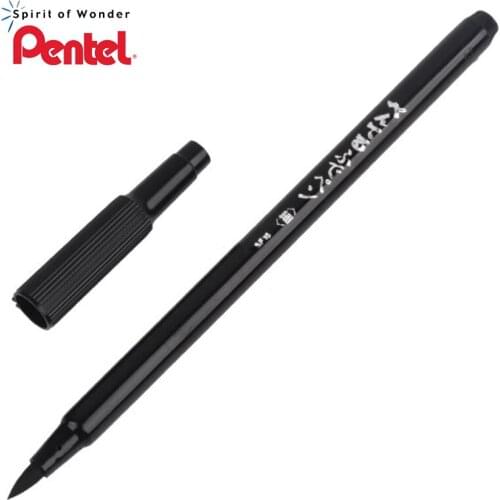 6 Piece Japan Pentel XSF15 Fude Brush Pen Black Ink premium calligraphy pen high quality brush pen