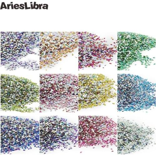 AriesLibra 500pcs/pack 12 Colors Water Drop Design Nails Accessories Nail Art Rhinestone DIY Nail Art Decorations Manicure