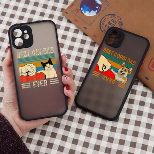 Cute Cat Dog Phone Case for IPhone 12 11 11Pro X XR XS Xs Max Soft TPU Animal Pattern Black Cover for IPhone 7 8 Plus 6 6s Plus