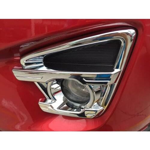 For Mazda CX-5 2015 2PCS ABS Chrome Car Front Head Light Fog Lamp Trim Cover Car Styling Accessories