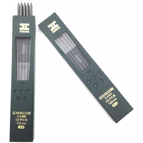 For Mechanical Pencil and Compasses 10pcs/set 2.0 Pencil Lead Core HB/2B Pencil Refill 120mm r20