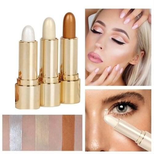 DNM 3D High-Light Embellish Contour Face Highlighter&Bronzers Pencil Brighten Comestic Shimmer Cream Sticks Bronzer Makeup TSLM2