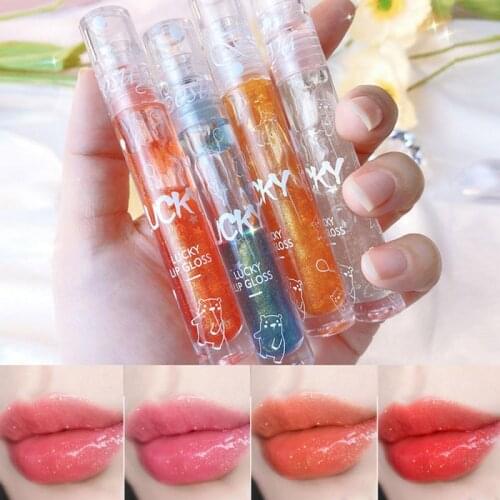 Crystal Lip Gloss Glass Shining Light Sensation Jelly Superimposed Lip Liquid Moisturizing Non-sticky Lipstick Lip Gloss TSLM2