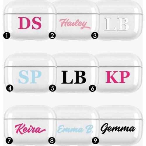 Initials Signature Custom Personalized Cover For AirPods Pro 3 Air Pods Case Earphone Accessories TPU Protector Airpods 3 Case