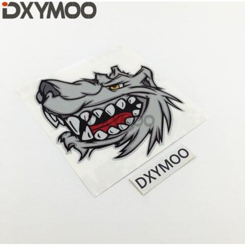 Cool Animal Head Wolf Car Body Stickers Danger Warning Laptop DIY Guitar Vinyl Bumpers 3M