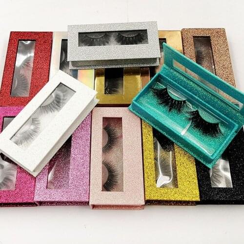 Eyelash Packaging Box Wholesale 3D Mink Lashes Bulk Empty Box 25mm Mink Eyelashes Cases False Eyelashes Paper Box Makeup Cases