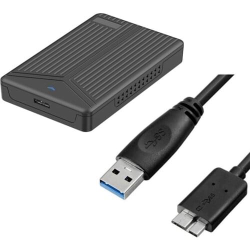 USB 3.0 Mobile Hard Disk Box 2.5 Inch SATA Hard Disk Box SSD Enclosure Support 15mm Hard Drive for Computer Notebook