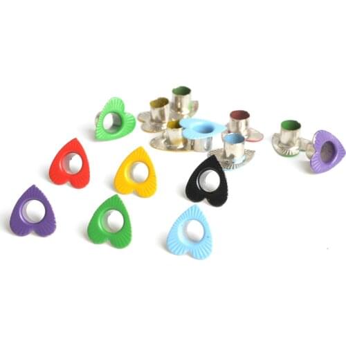 New Flat Engraved Student Scrapbook Eyelet Metal eyelets For Scrapbooking garment eyelets Random Mixed Color 100pcs/lot