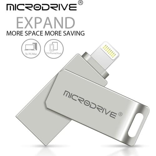 Metal USB Flash Drive For iPhone X/8/7/7 Plus/6/6s/ipad OTG Pen Drive HD Memory Stick 16GB 32GB 64GB 128GB usb 2.0 Pendrive