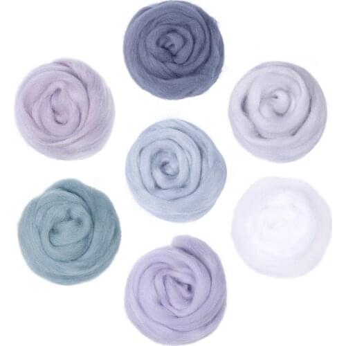 MIUSIE 100g/50g Soft White Felting Wool Fiber Needle Felting Natural Collection For Animal Projects Felting Wool for Needlework