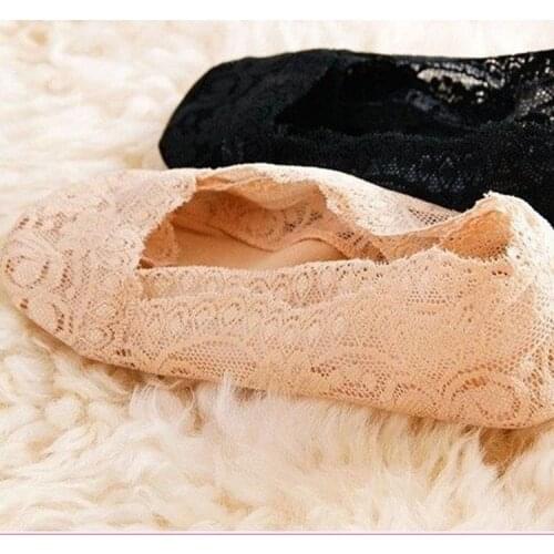 10pairs Fashion Womens Cotton Lace Shallow Marine Socks Invisible Socks Sole Silica Gel Non-slip Boat Socks Defence Korea Socks