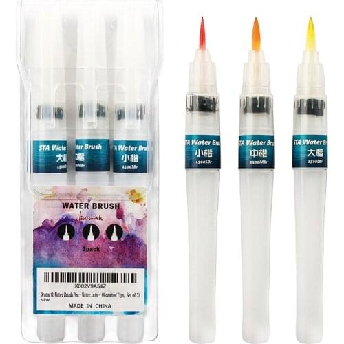 Tap Water Pen Set Water Injection Soft Head Water-Absorbing Pen Watercolor Pen Set Art Special Beginners Line Drawing Pen