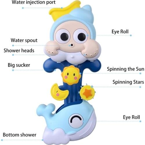 New Waterfall Toy Sprinkler Toy Whale Bathtub Water Game For Men And Women 2-6 Years Old Cute Animal Toy