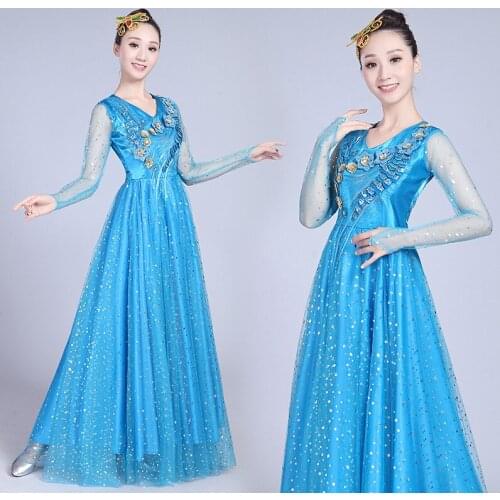 Flamenco Dance Dress Women Performance Costume Ballroom Clothes Opening Dance Dress Classical Dancewear Bullfight Dress DL7383