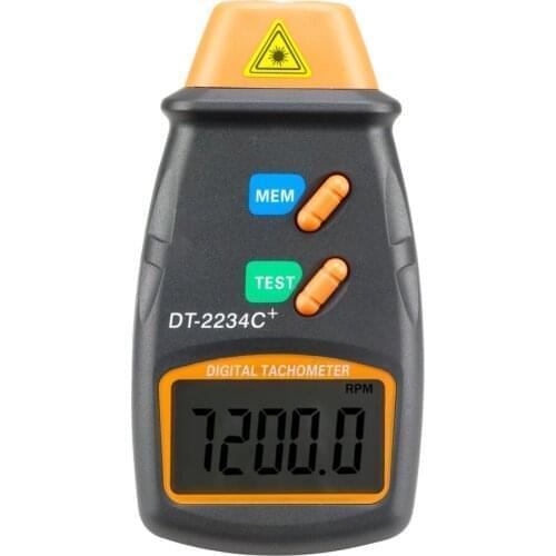 50pcs Handheld Digital Laser Tachometer RPM Meter Non-Contact Motor Lathe Speed Gauge Revolution Spin DT2234C