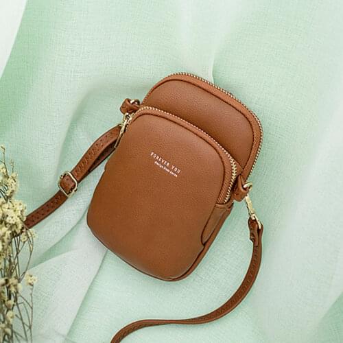 Casual Cell Phone Pocket Clutch Mini Crossbody Shoulder Bags for Women Leather Phone Purse Small Handbags Tote Female
