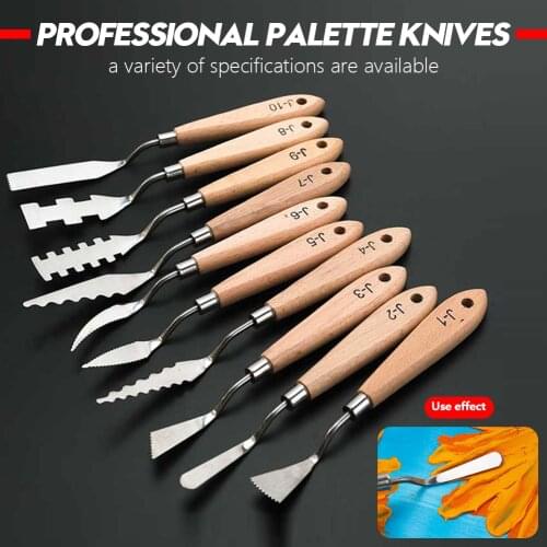 Professional Stainless Steel Palette Knives Multi Types For Artist Oil Painting Fine Painting Tool Mixed Scraper Art Supplies