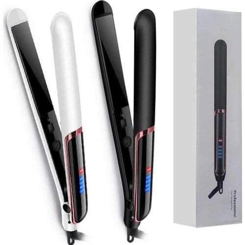 Professional Hair Straightener Curler Hair Flat Iron Negative Ion Infrared Hair Straighting Curling Iron Corrugation LED Display