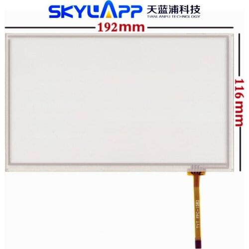 2 Pcs New 8 inch Touch Screen for 192mm*116mm 192*116mm Panels For Tablet PC Digitizer Glass Touch Panel Free shipping